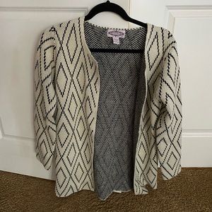 White and Black Cardigan